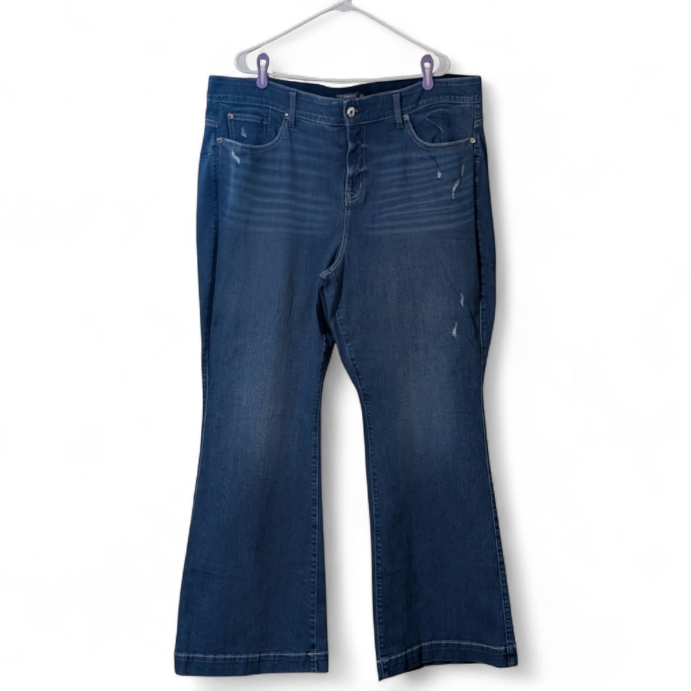 Torrid Dark Blue Bombshell Flare Jeans